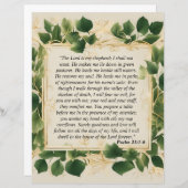 Papier Le Seigneur est ma prière berger (Devant / Derrière)