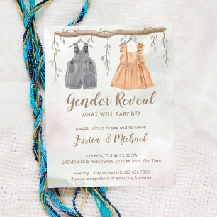 Papier Le sexe du budget révèle l'invitation baby shower
