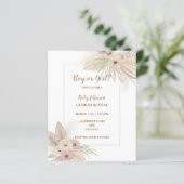 Papier Le thème Neutre Boho révèle l'invitation (Debout devant)