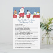 Papier Le train de Noël, tu connais bien le baby shower (Debout devant)