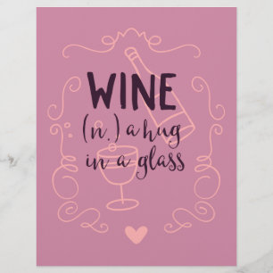 Papier Le vin drôle est un trou dans un verre