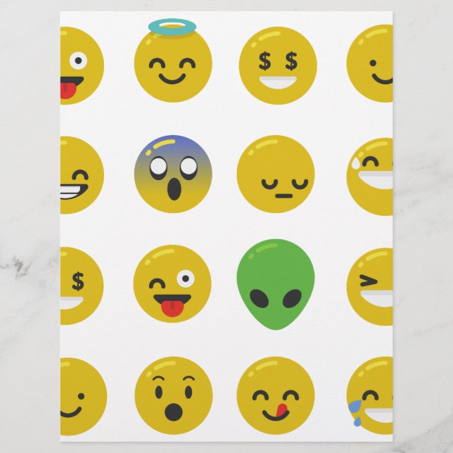 Papier Le visage heureux d'Emoji (Devant)