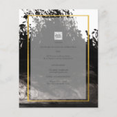 Papier LeahG Black Gold INK Mariage Abstrait Invitation (Dos)