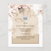 Papier LeahG Blush Champagne Rose Mariage Floral Inviter (Dos)