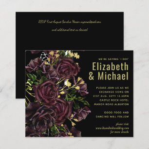 Papier LeahG BUDGET Dark PLUM Rose Mariage