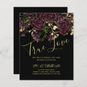 Papier LeahG BUDGET Dark PLUM Rose Mariage (Devant / Derrière)
