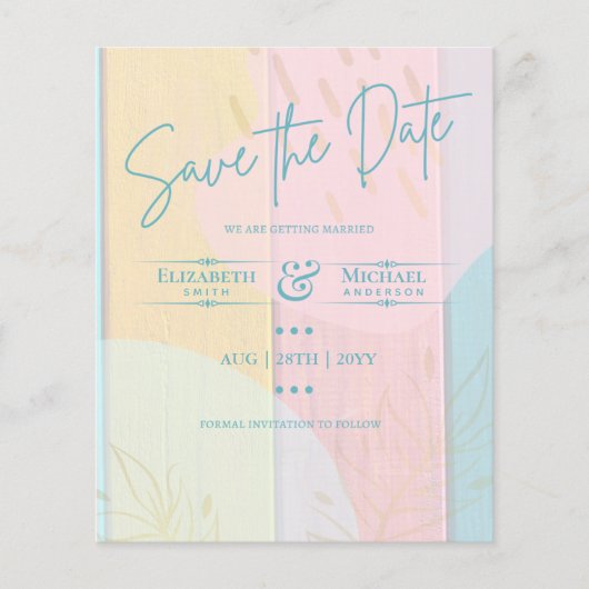 Papier LeahG BUDGET Économisez La Date Summer Pastels (Devant)