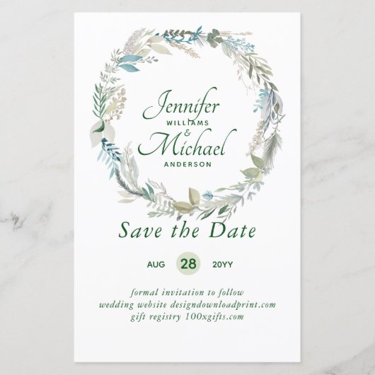 Papier LeahG BUDGET Enregistrer Dates Lavender Wreath (Devant)