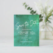 Papier LeahG BUDGET Enregistrer La Date Aquarelle Vert (Debout devant)