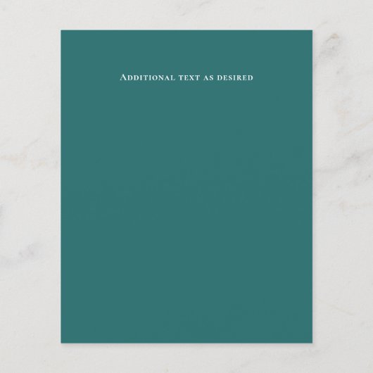 Papier LeahG BUDGET Enregistrer La Date Turquoise Or Aqua (Dos)