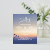 Papier LeahG BUDGET Invitation de mariage Mountain Sunset (Debout devant)