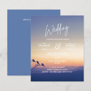 Papier LeahG BUDGET Invitation de mariage Mountain Sunset