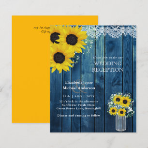 Papier LeahG Budget Mariage RÉCEPTION Tournesols rustique