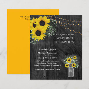 Papier LeahG Budget Mariage RÉCEPTION Tournesols rustique