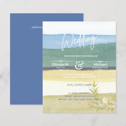 Papier LeahG BUDGET Natures Dream Wedding Invitation (Devant / Derrière)