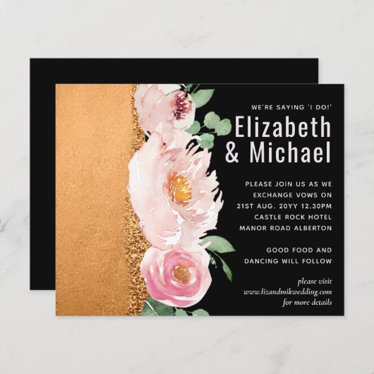 Papier LeahG Budget Rose Glamor Girly Mariage (Devant / Derrière)