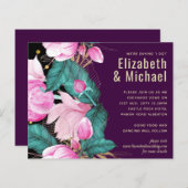 Papier LeahG Budget Rose Roses Plum Moderne Mariage Chic (Devant / Derrière)