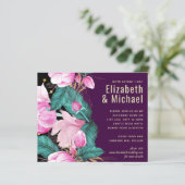 Papier LeahG Budget Rose Roses Plum Moderne Mariage Chic (Debout devant)