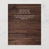 Papier LeahG BUDGET Rustic Wood Heart PHOTO MARIAGE (Dos)