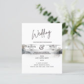 Papier LeahG BUDGET Snowy Mountain Wedding Invitation (Debout devant)