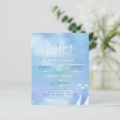 Papier LeahG BUDGET Snowy Mountain Wedding Invitation (Debout devant)