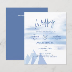 Papier LeahG BUDGET Snowy Mountain Wedding Invitation