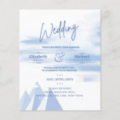 Papier LeahG BUDGET Snowy Mountain Wedding Invitation (Devant)