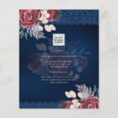 Papier LeahG Burgundy Roses dentelle Invitation Mariage d (Dos)