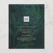 Papier LeahG Emerald Forest Green Gold Wedding Invitation (Dos)