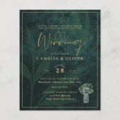 Papier LeahG Emerald Forest Green Wedding INVITE (Devant)