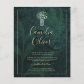 Papier LeahG Emerald Forest Green Wedding INVITE (Devant)