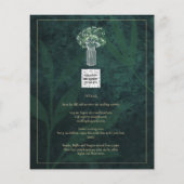 Papier LeahG Emerald Forest Green Wedding INVITE (Dos)