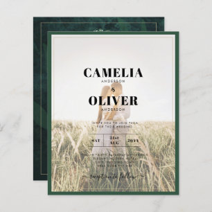 Papier LeahG Emerald Forest Green Wedding INVITE