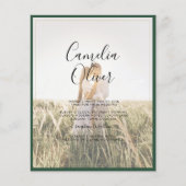 Papier LeahG Emerald Forest Green Wedding INVITE (Devant)