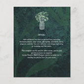 Papier LeahG Emerald Green Gypsophila Mason Jar Mariage (Dos)