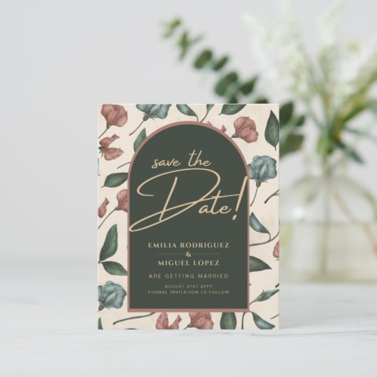 Papier LeahG Emerald Green Terracotta Fall Enregistrer la (Debout devant)