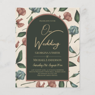 Papier LeahG Emerald Green Terracotta Gold Mariage de aut