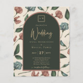 Papier LeahG Emerald Green Terracotta Gold Mariage de aut (Devant)