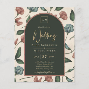 Papier LeahG Emerald Green Terracotta Gold Mariage de aut