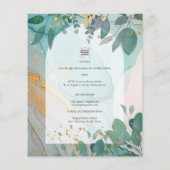 Papier LeahG encre de seaglass Turquoise or vert Mariage  (Dos)