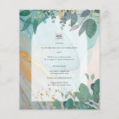 Papier LeahG encre de seaglass Turquoise or vert Mariage  (Dos)