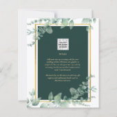 Papier LeahG Eucalyptus Green Gold MARIAGE QR CODE (Dos)
