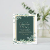 Papier LeahG Eucalyptus Green Gold MARIAGE QR CODE (Debout devant)