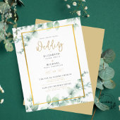 Papier LeahG Eucalyptus Green Gold MARIAGE QR CODE Inv
