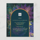 Papier LeahG Green Purple Gold JEWEL TONES Mariage INVITE (Dos)