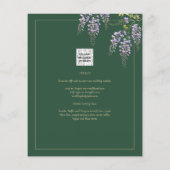 Papier LeahG Green Purple WISTERIA Wedding INVITE (Dos)