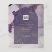 Papier LeahG Ink Ombre violet Lavender Mariage or (Dos)