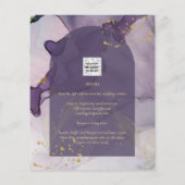 Papier LeahG Ink Ombre violet Lavender Mariage or (Dos)