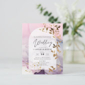 Papier LeahG Ink Ombre violet rose rose Mariage or (Debout devant)