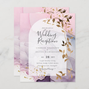 Papier LeahG Ink Ombre violet rose rose Mariage or